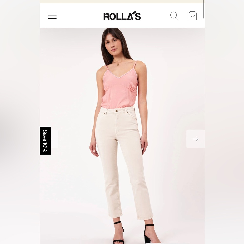 Rollas Original High Rise Straight Denim